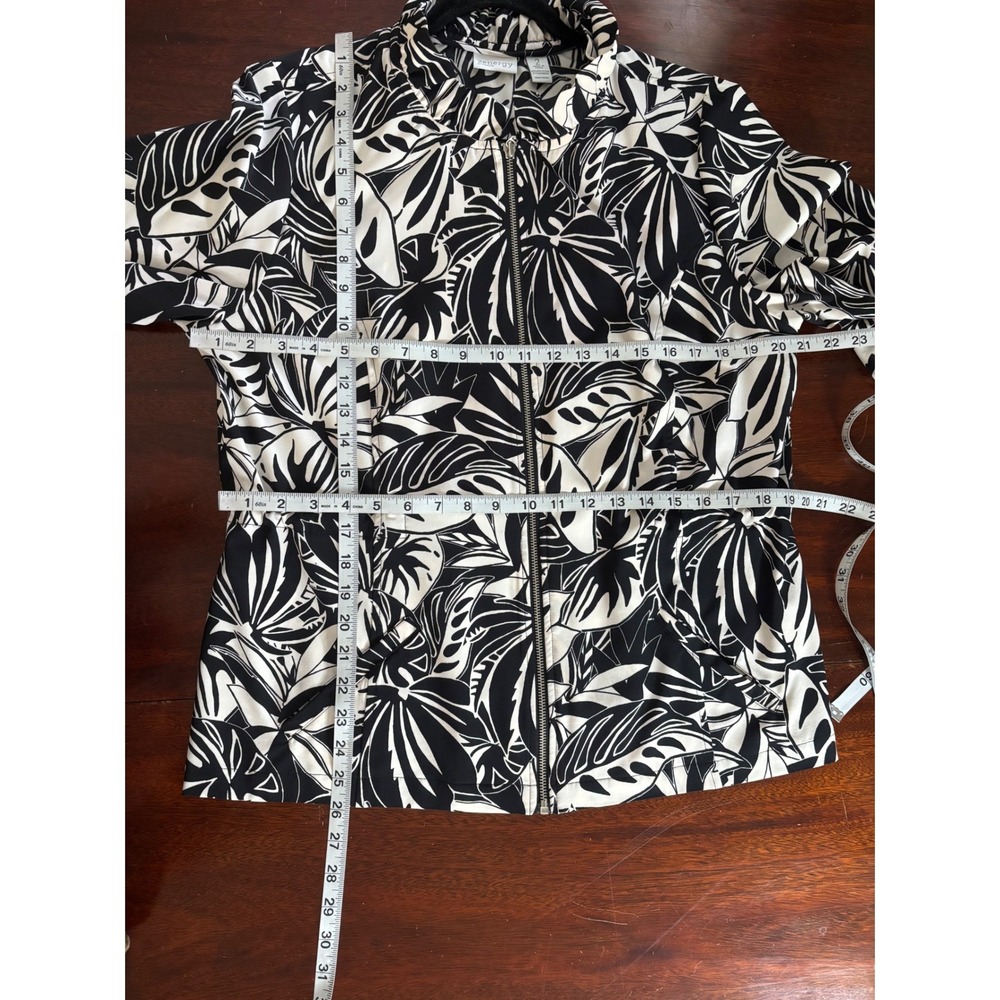 Chico's Zenergy Shirt Jacket SZ L Zip Front 3/4 Sleeve Lightweight Travel Office - Picture 4 of 7